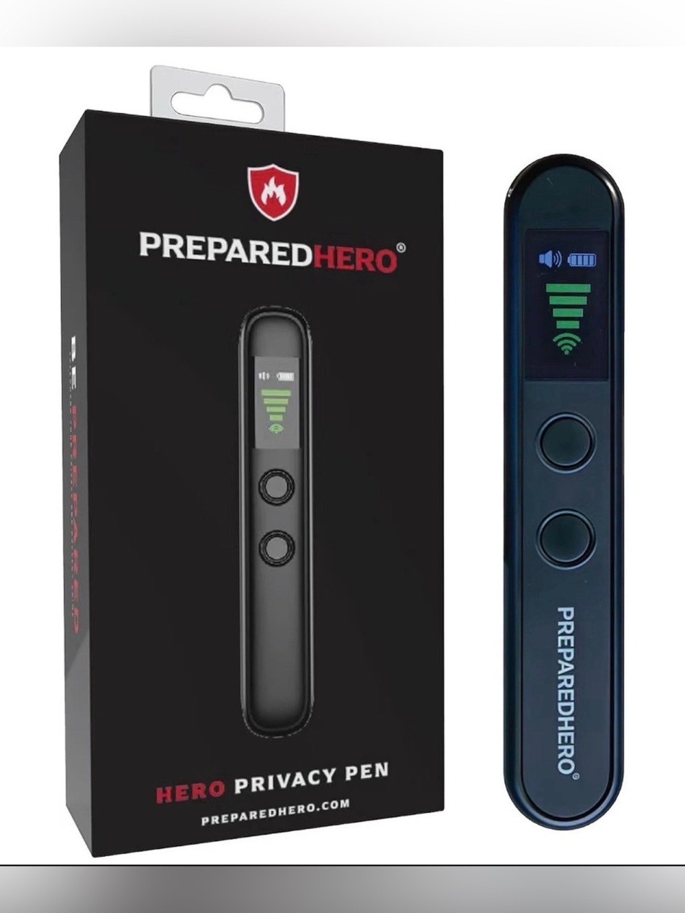 Prepared Hero Privacy Pen, Hidden Camera Detector & RF Signal Finder, 1 Pk